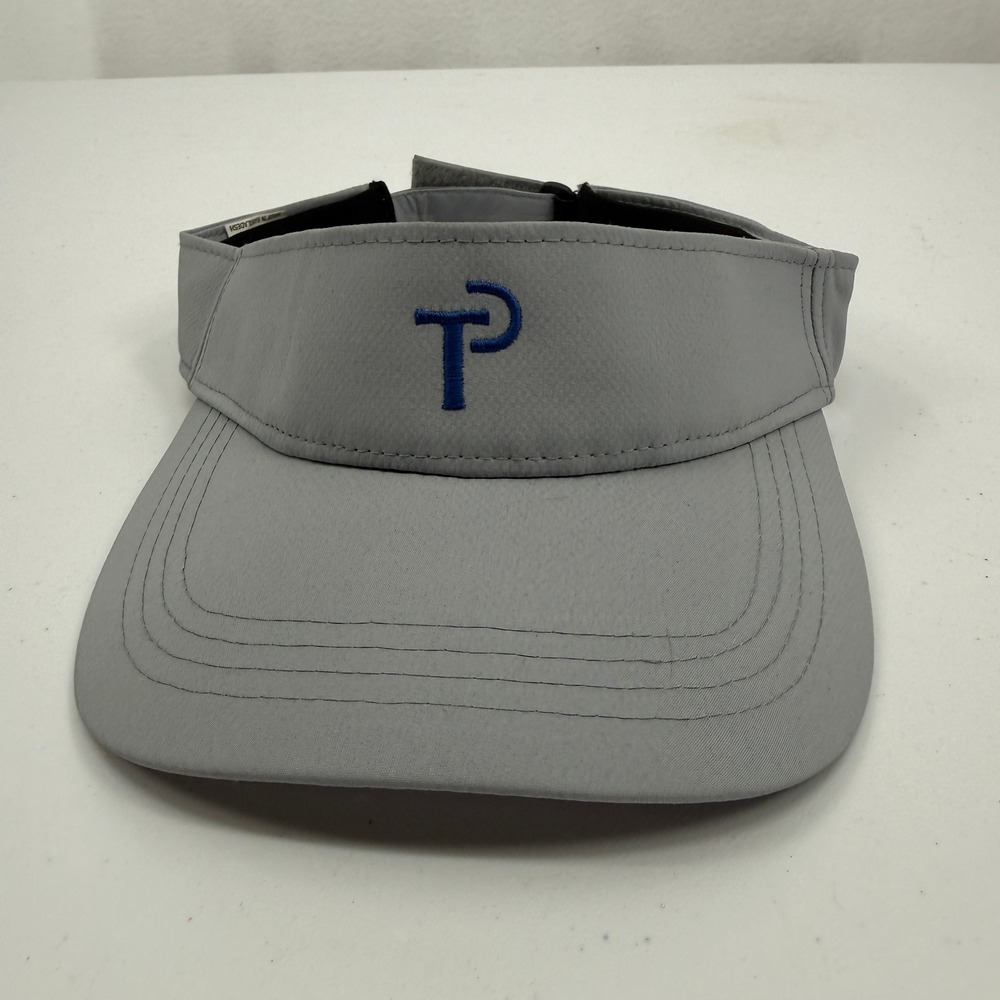 Ridgid TP Logo Golf Visor Unisex OSFM Gray Adjustable Performance Hat
